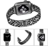 ラグジュアリーダイヤステンレス　５色　Apple Watchベルト&保護ケース(長さ調整ツール付き）