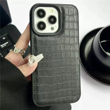 レトロ クロコダイルテクスチャー PUレザー仕様丈夫な iPhone用ケース