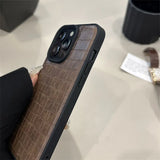 レトロ クロコダイルテクスチャー PUレザー仕様丈夫な iPhone用ケース