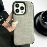 レトロ クロコダイルテクスチャー PUレザー仕様丈夫な iPhone用ケース