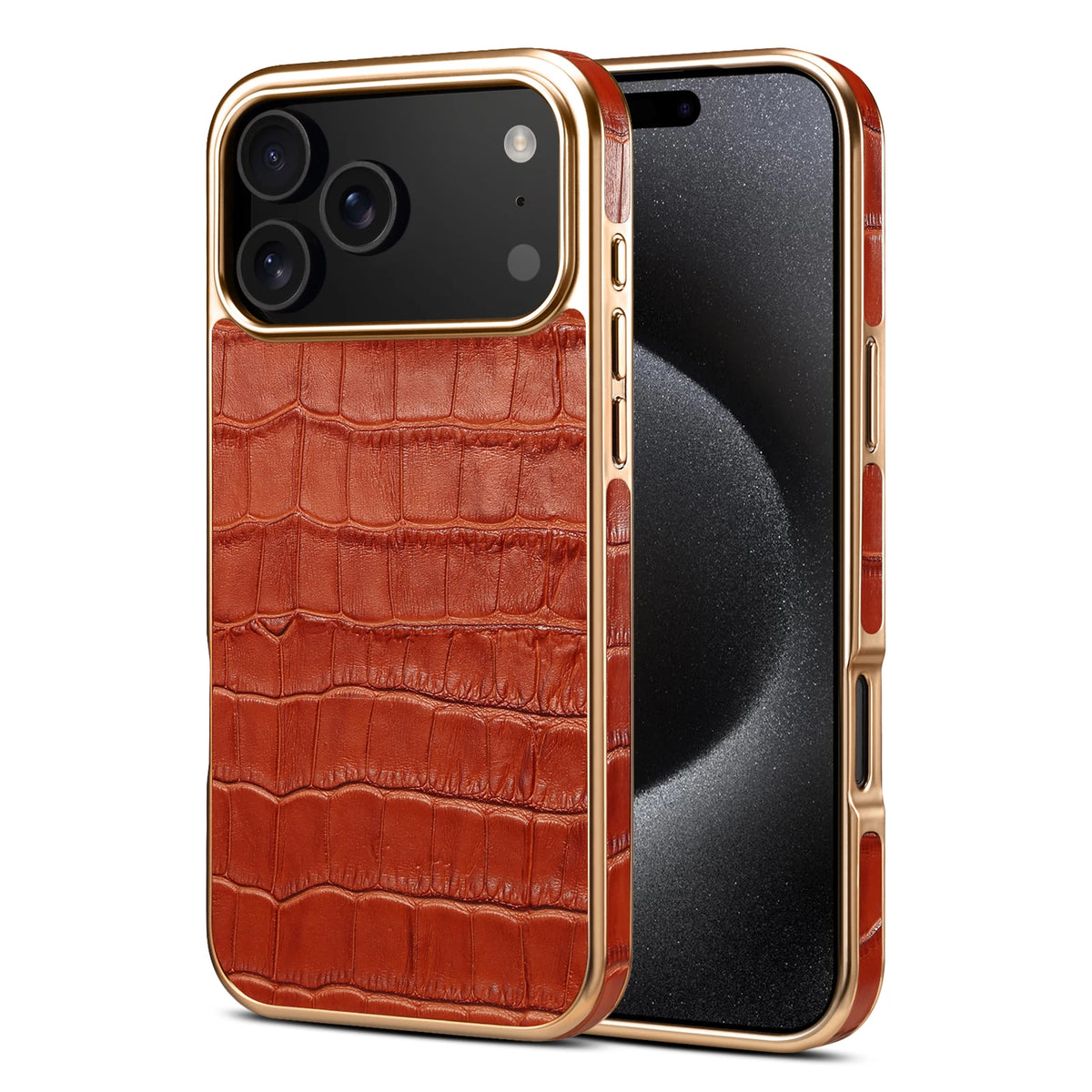 MagSafe機能 大人カッコイイ クロコダイル柄 メッキ 4色 iPhone用