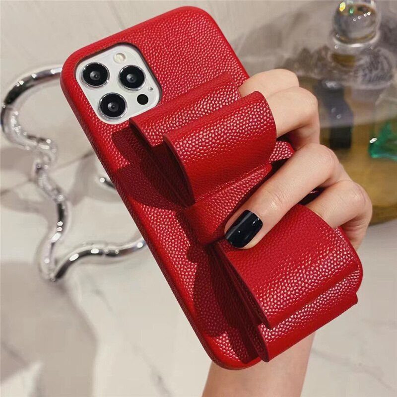 大人可愛い蝶々結びスタンドレザー iPhoneケース – Magnolia Trend Store