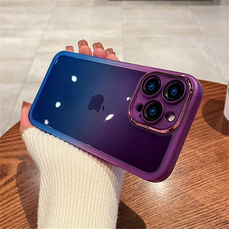 おしゃれレインボークリアグラデーション 5色 iPhoneケース – Magnolia