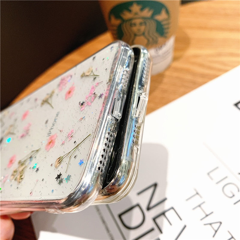 リアル押し花入り クリア iPhoneケース【スピード発送