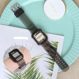 大人シンプルクリア ブラック/ホワイト Apple Watchベルト42mm or 44mm or 45mm