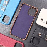 リアルレザー輝くストーンでオリジナル カスタム 名前 文字入れ iPhone用ケース(13シリーズ~)