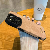 大人カッコいい 名入れ イニシャル入れ ナンバー入れ可 柔らかラムスキン( lambskin Leather) 5色 iPhone用ケース(ゴールド：下部3D刻印)