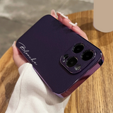 筆記体でカッコよく高品質レザー 名入れ オーダーメイド ５色 iPhone用ケース(Side)