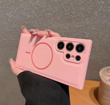 Magsafe機能付き 高品質レザー 5色 Samsung Galaxy用ケース