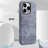 オリジナル デニム ファブリックレザー MagSafe 機能付き 合金レンズフレーム iPhone用ケース