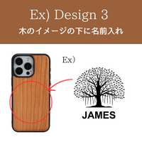 レーザー刻印で ロゴ・写真・ 名入れ可 木製 ウッドケース ワイヤレス充電可 3色 iPhone用ケース