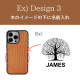 レーザー刻印で ロゴ・写真・ 名入れ可 木製 ウッドケース ワイヤレス充電可 3色 iPhone用ケース