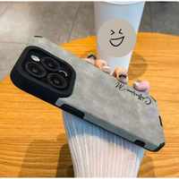 筆記体でカッコよく名入れ イニシャル入れ  柔らかラムスキン 5色 iPhone用ケース(Side）