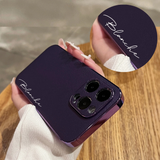 筆記体でカッコよく高品質レザー 名入れ オーダーメイド ５色 iPhone用ケース(Side)