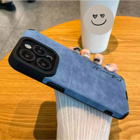 筆記体でカッコよく名入れ イニシャル入れ  柔らかラムスキン 5色 iPhone用ケース(Side）
