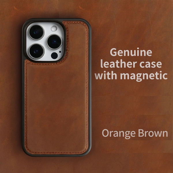 大人カッコイイ リアルレザー ビンテージ MagSafe機能 5色 iPhone用