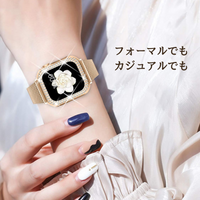 ダイアモンド ストーンケースとメタルストラップ ブレスレット型 5色 Apple Watch用ケースとバンドセット