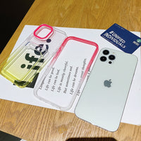 おしゃれクリアグラデーション ポケット付き ６色　iPhoneケース
