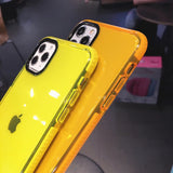透明な蛍光カラー ソフトシリコン仕様 5色 iPhone用ケース