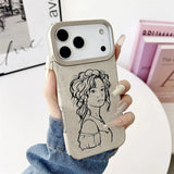 iPhone17/16/15/14/13対応｜写真をミニマル線画に♡ 名入れできるオーダーメイドケース