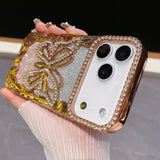 グラデーション カラーグリッター ダイヤモンドケースストーン入り 4色 iPhone用 ケース