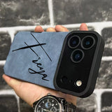 名入れ iPhone用ケース｜カスタムネーム・大人可愛いカリグラフィー刻印デザイン｜6色展開