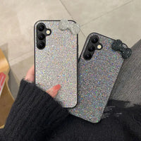 キラキラ きらびやかな ラインストーン 可愛いリボン SamsungGalaxy用ケース