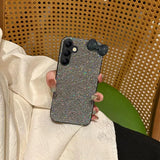 キラキラ きらびやかな ラインストーン 可愛いリボン SamsungGalaxy用ケース