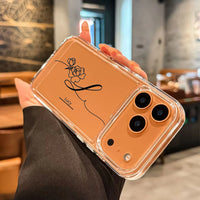 大人カッコイイ Rose パターン 筆記体で 名前をオリジナル カスタム文字入れ ２色 iPhone用ケース