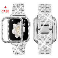 キラキラダイヤステンレス　3色　Apple Watchベルト&保護ケース