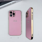 イニシャル入れ  ラグジュアリー Litchiレザーバンパーカバー オーダーメイド iPhone用ケース