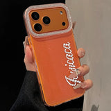 キラキラ名入れカスタム♡ラインストーンiPhone用ケース（耐衝撃・ダブルレイヤー）｜iPhone 17〜11 Pro Max対応
