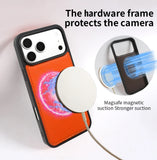 【MagSafe対応】本革 ライチレザー iPhone用ケース｜高級感 マグネット搭載 レザーケース iPhone17 Air / 17e / 16e / Pro Max対応