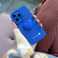 Love Heart カッコよく 筆記体で 名入れ オーダーメイド5色 iPhone用ケース