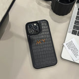 名入れ iPhone用ケース｜クロコダイル柄・イニシャルカスタム対応