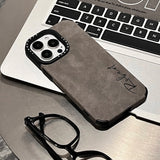 触り心地いい 筆記体でカッコよく高品質レザー 名入れ オーダーメイド ５色 iPhone用ケース(Side)