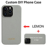名入れ 本革 iPhone用ケース｜大人上品 カスタムイニシャル入れ入れ 高級レザー カバー【iPhone17対応】