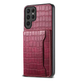 【本革調】カード収納付き Samsung用ケース｜S26・S25・S24 Ultra対応 スタンド機能付き 手帳型風レザーケース