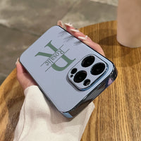 ラムスキン 大文字イニシャル ラグジュアリー オーダーメイド5色 iPhone用ケース