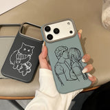 カスタム対応 スケッチラインデザイン 多色 iPhone用ケース（iPhone 17〜11対応）