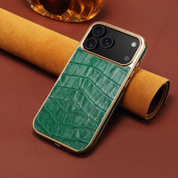 MagSafe機能 大人カッコイイ クロコダイル柄 メッキ 4色 iPhone用ケース