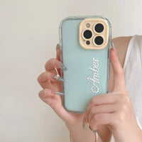 ラウンドエッジゼリー シンプルケース かわいいラインストーンでカスタマイズ 4色 iPhone用ケース