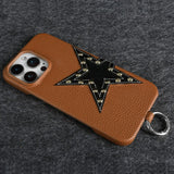 プレミアムスター 本革レザー クロスボディ iPhone用ケース｜ストラップ付き 大人の高級スマホカバー