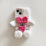 3DCute Malteseモチーフ ぬいぐるみ ス iPhone用ケース