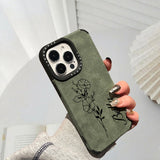 誕生花と名前をレーザー刻印 ４色 iPhone用ケース