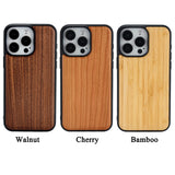 レーザー刻印で ロゴ・写真・ 名入れ可 木製 ウッドケース ワイヤレス充電可 3色 iPhone用ケース
