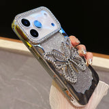 グラデーション カラーグリッター ダイヤモンドケースストーン入り 4色 iPhone用 ケース