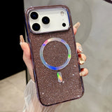 MagSafe対応 ダイヤモンド風 キラキラ iPhone用ケース｜グリッター マグネット充電対応 韓国風 おしゃれケース iPhone17 Air / Pro Max対応