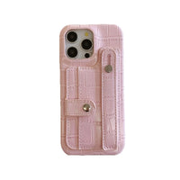 クロコダイルテクスチャー カード収納 ホールダー付き 5色 iPhone用ケース