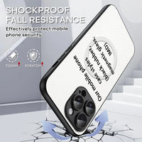 Magsafe機能付き ラムスキンレザー ロゴ 名入れ オリジナル カスタマイズ可  iPhone用ケース